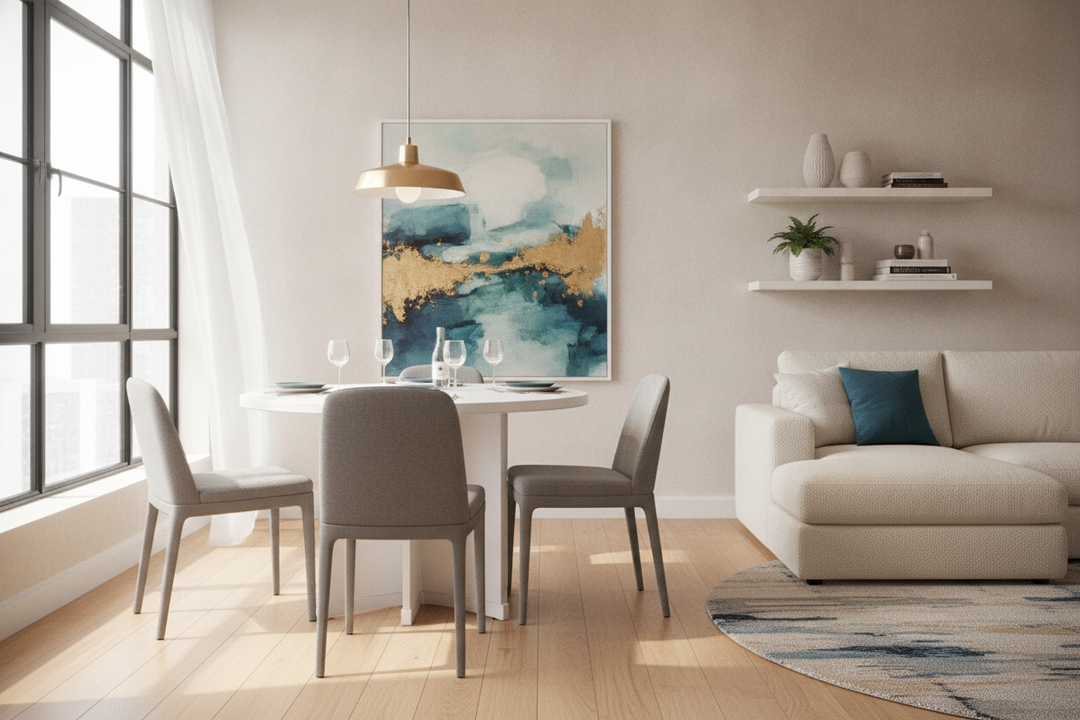 You Can Actually Fit a Space-Saving Dining Table Set for 4 in a Studio
