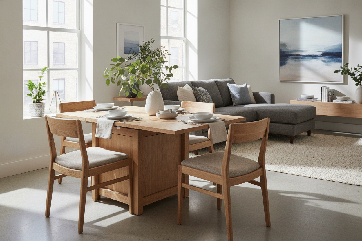 Your Tiny Room Can Handle a Space-Saving Dining Table Set for 6