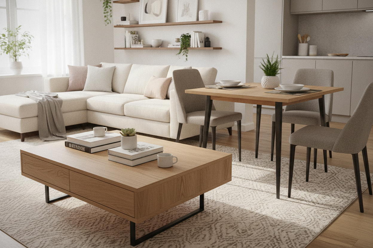 How a Convertible Coffee Table to Dining Table Saved My Tiny Studio