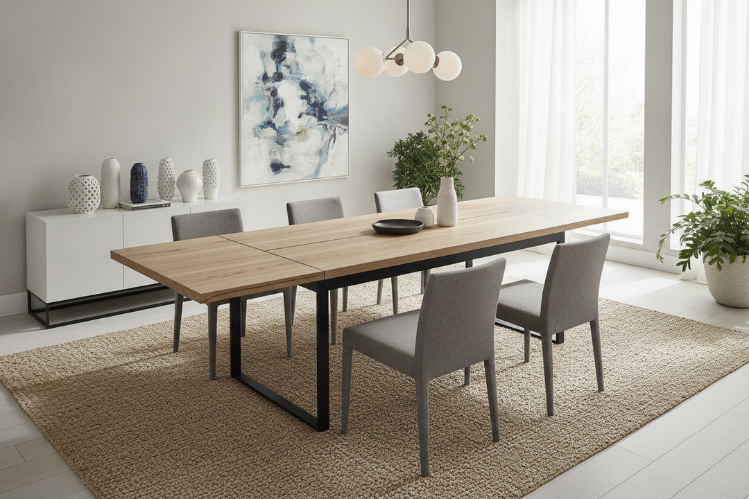 Why I Bought a Modern Extending Dining Table (Despite the Seam)