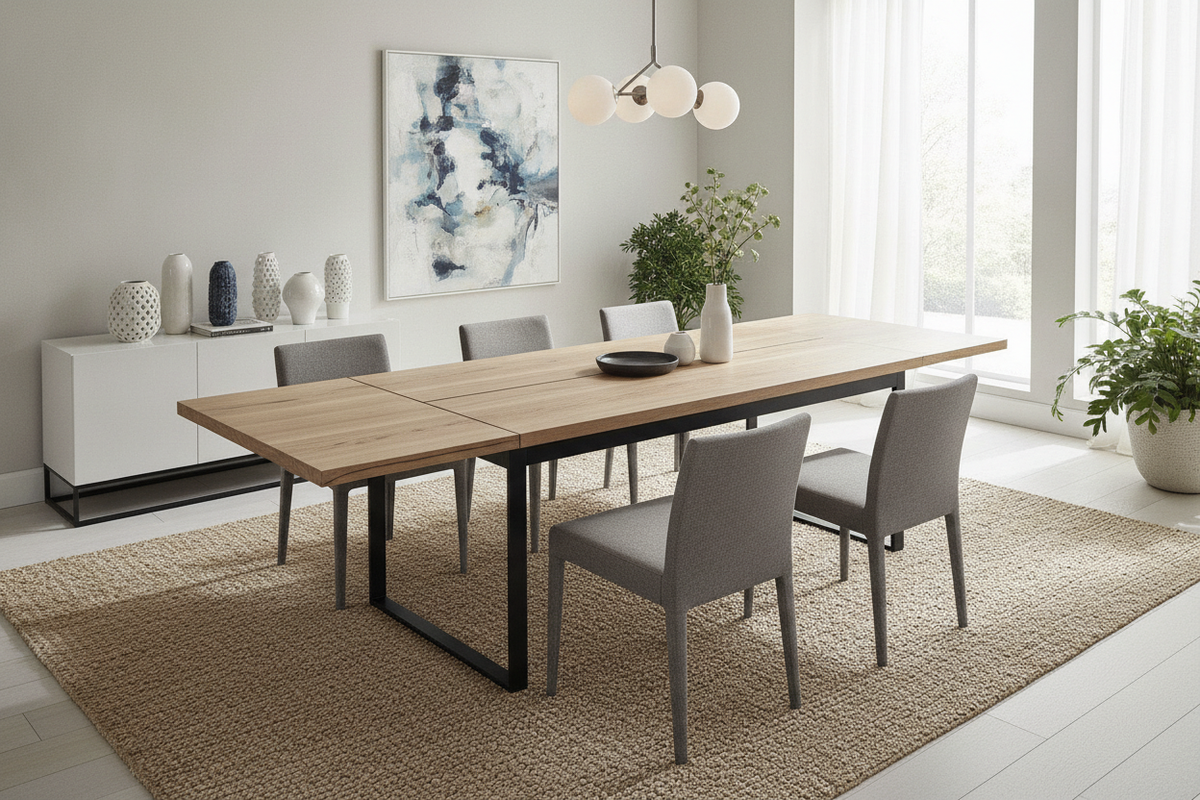 Why I Bought a Modern Extending Dining Table (Despite the Seam)
