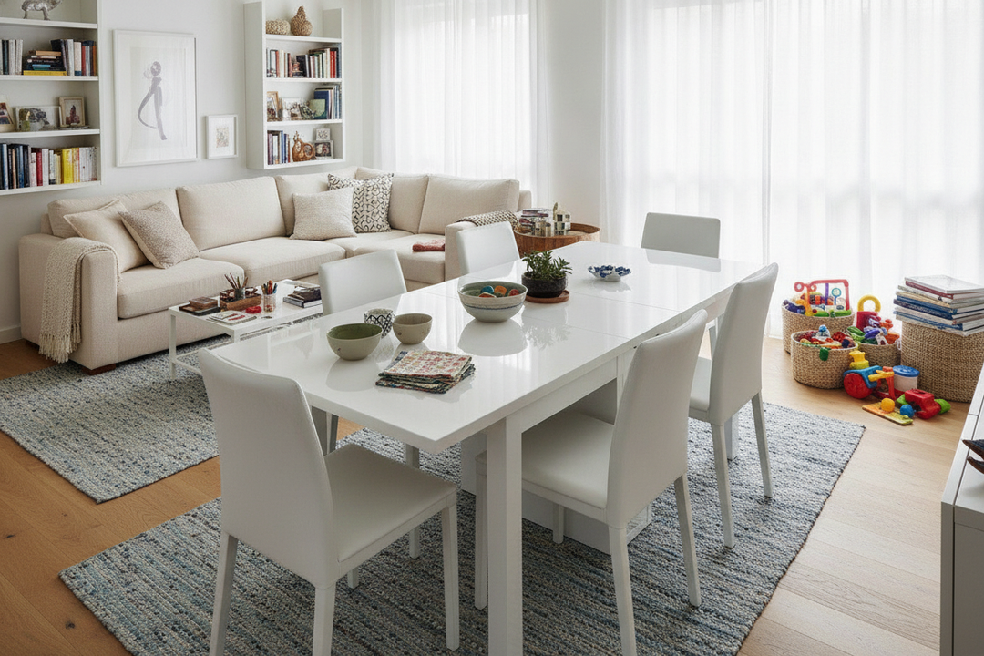 Why I Put a White Extendable Dining Table in My Messy House