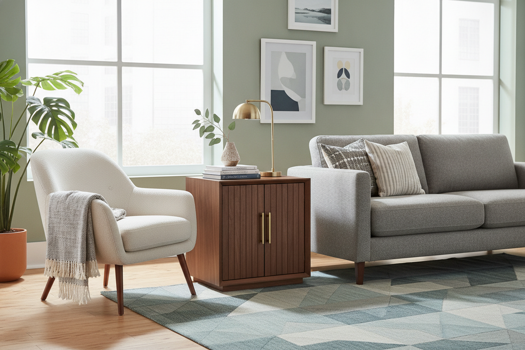 Stop Using Open Shelves: The Case for the Cabinet End Table
