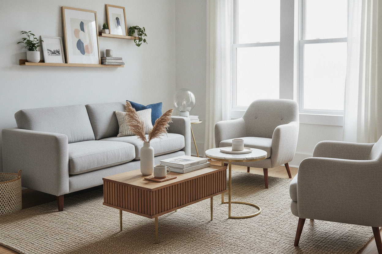 I Ditched My Massive Sofa Centerpiece for a Coffee Side Table IKEA Hack