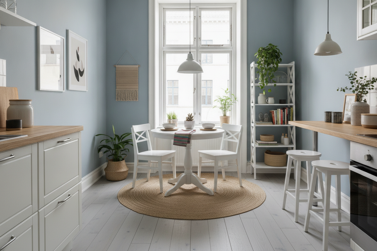 Why I Crammed an IKEA Small Dining Table Into My Tiny Kitchen