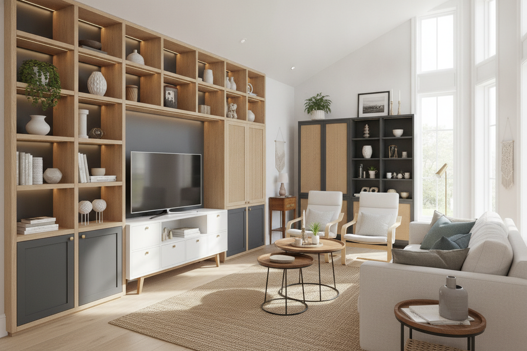 Custom Built-Ins vs. The Modular Home Furnishings IKEA Sells