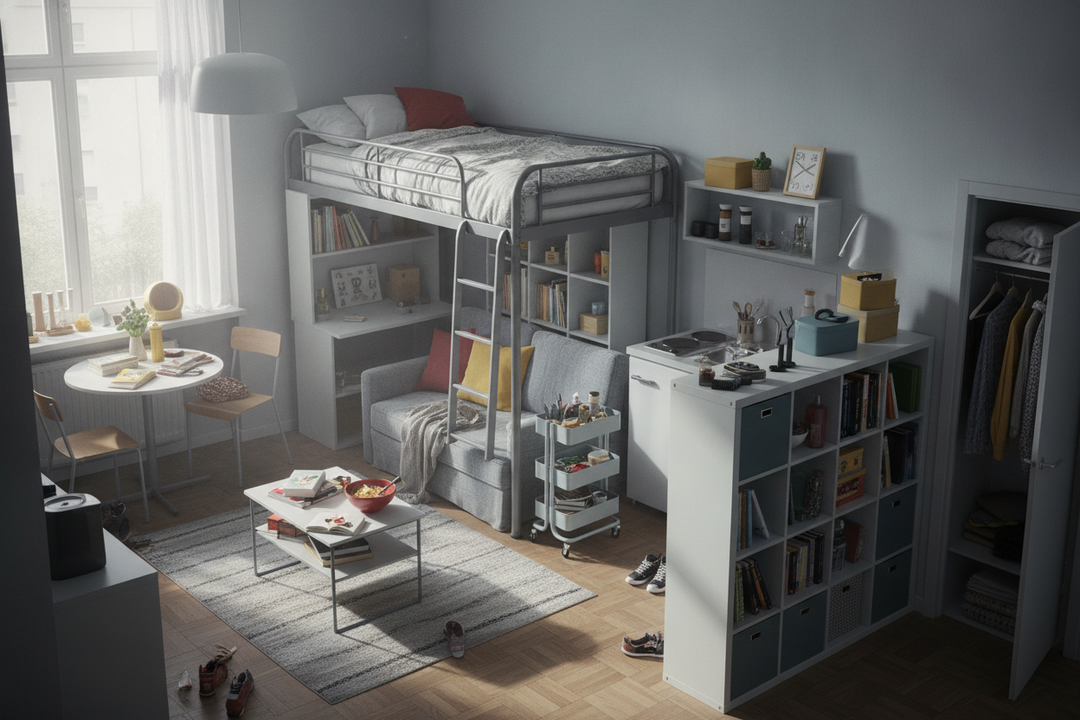 Why Most IKEA Studio Apartment Layouts Look Like Dorm Rooms