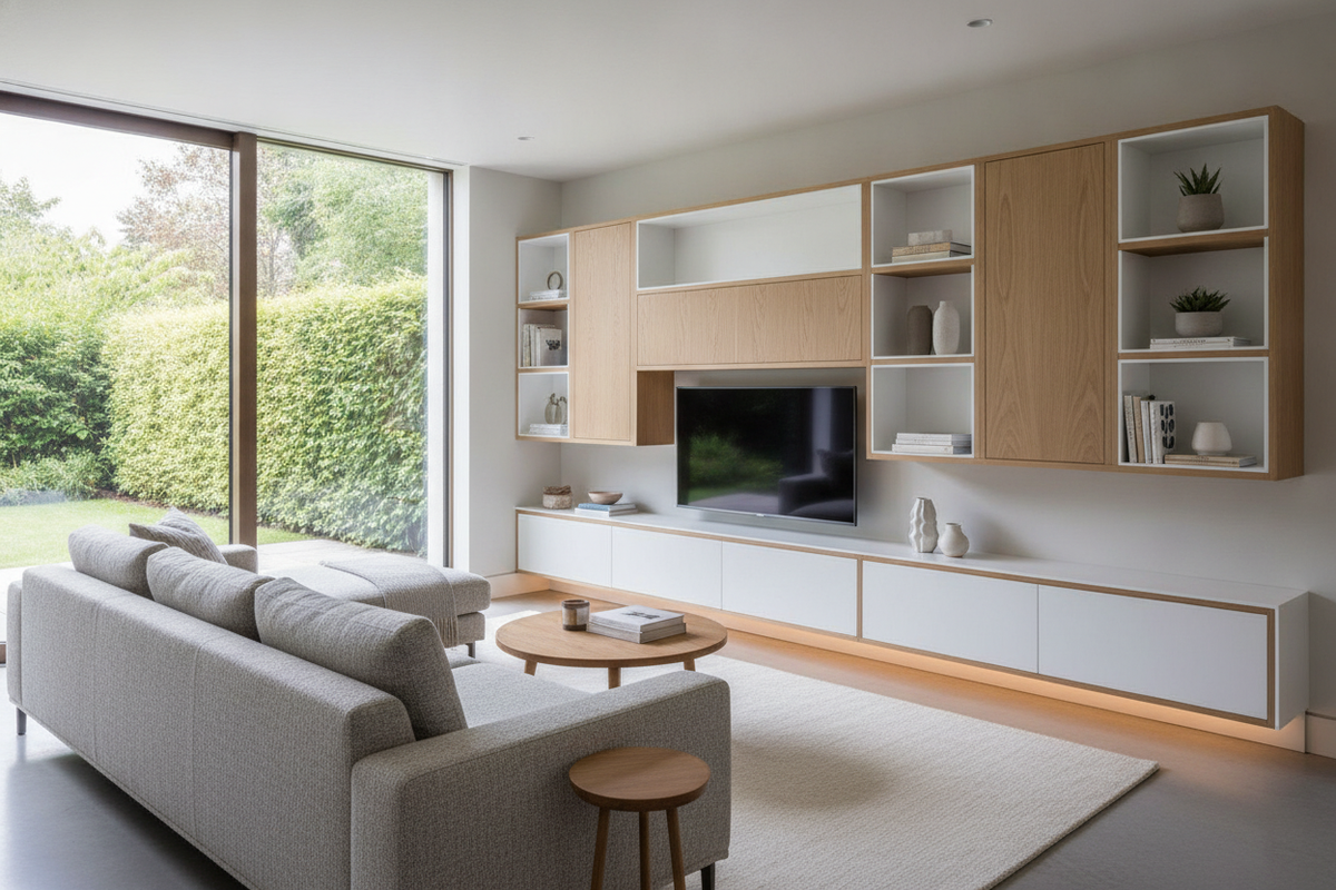 How I Faked Living Room Built-Ins Without Hiring a Carpenter