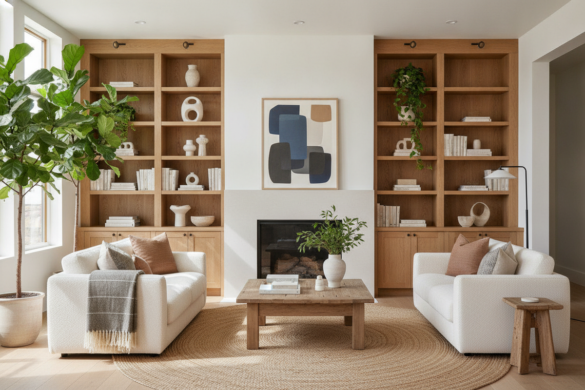My 3 Rules for Keeping Natural Wood Built-Ins From Looking Dated