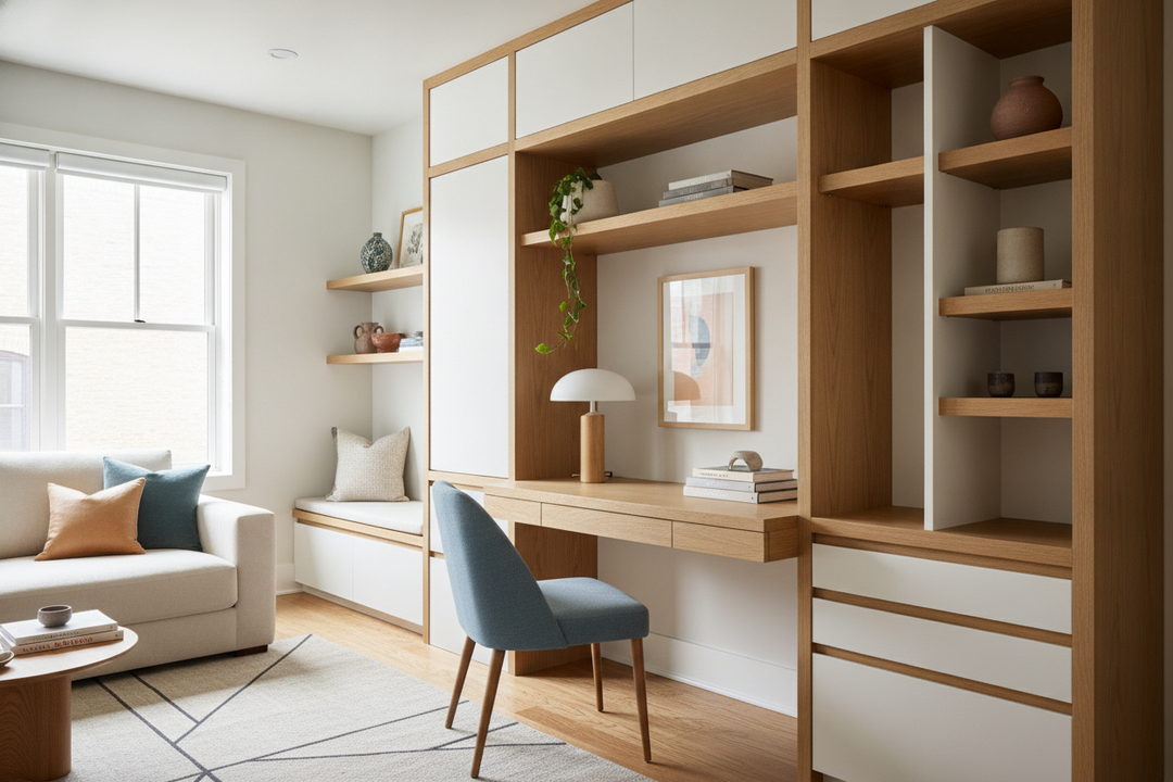 My 3 Rules for Designing Modern Built In Desks That Don't Look Corporate