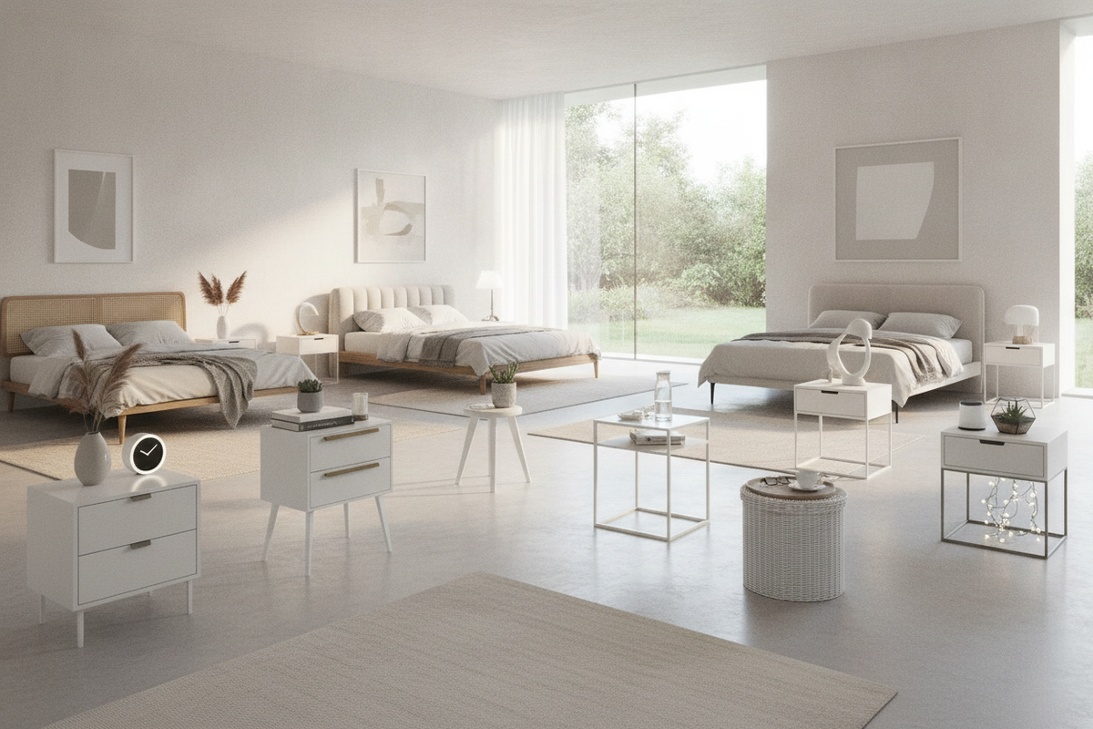 10 Beautiful & Simple White Nightstand Ideas for a Clean Bedroom Look