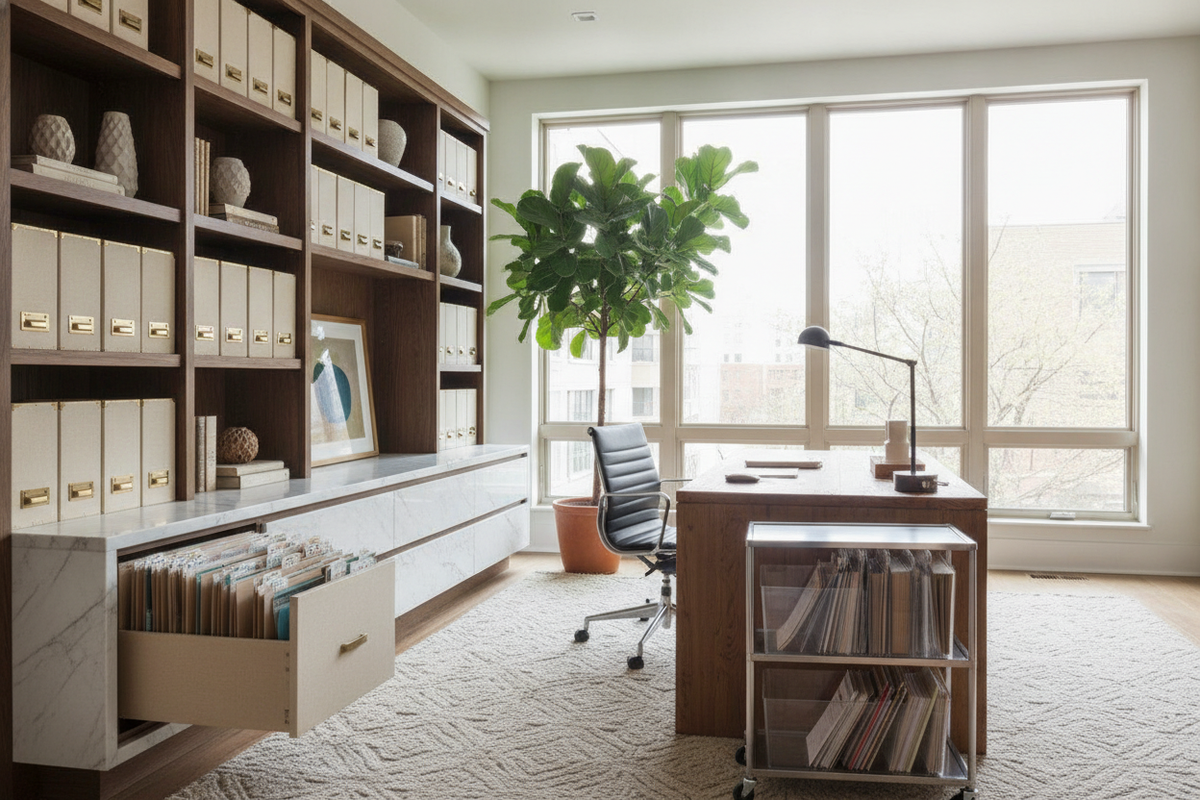 Home Office File Storage Ideas: Stylish Furniture & Practical Systems for Document Organization