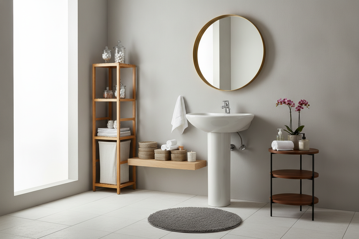 Bathroom Table Ideas: How to Choose the Perfect Side Table and Storage Stand for Compact Spaces