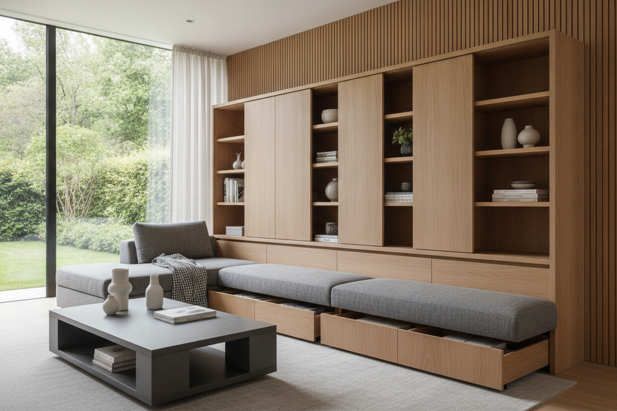 Hidden Living Room Storage: Smart Furniture Ideas & Design Strategies for a Clutter-Free Space