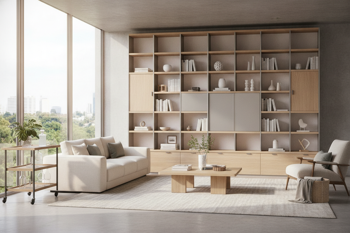 How to Choose the Best Living Room Organizer: Storage Types, Layouts, and Styling Systems
