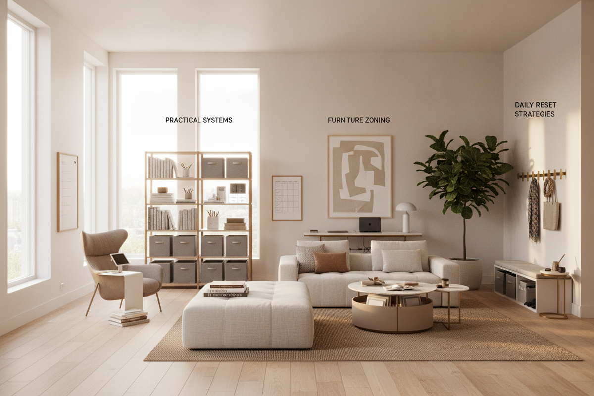 How to Be Organised at Home: Practical Systems, Furniture Zoning, and Daily Reset Strategies