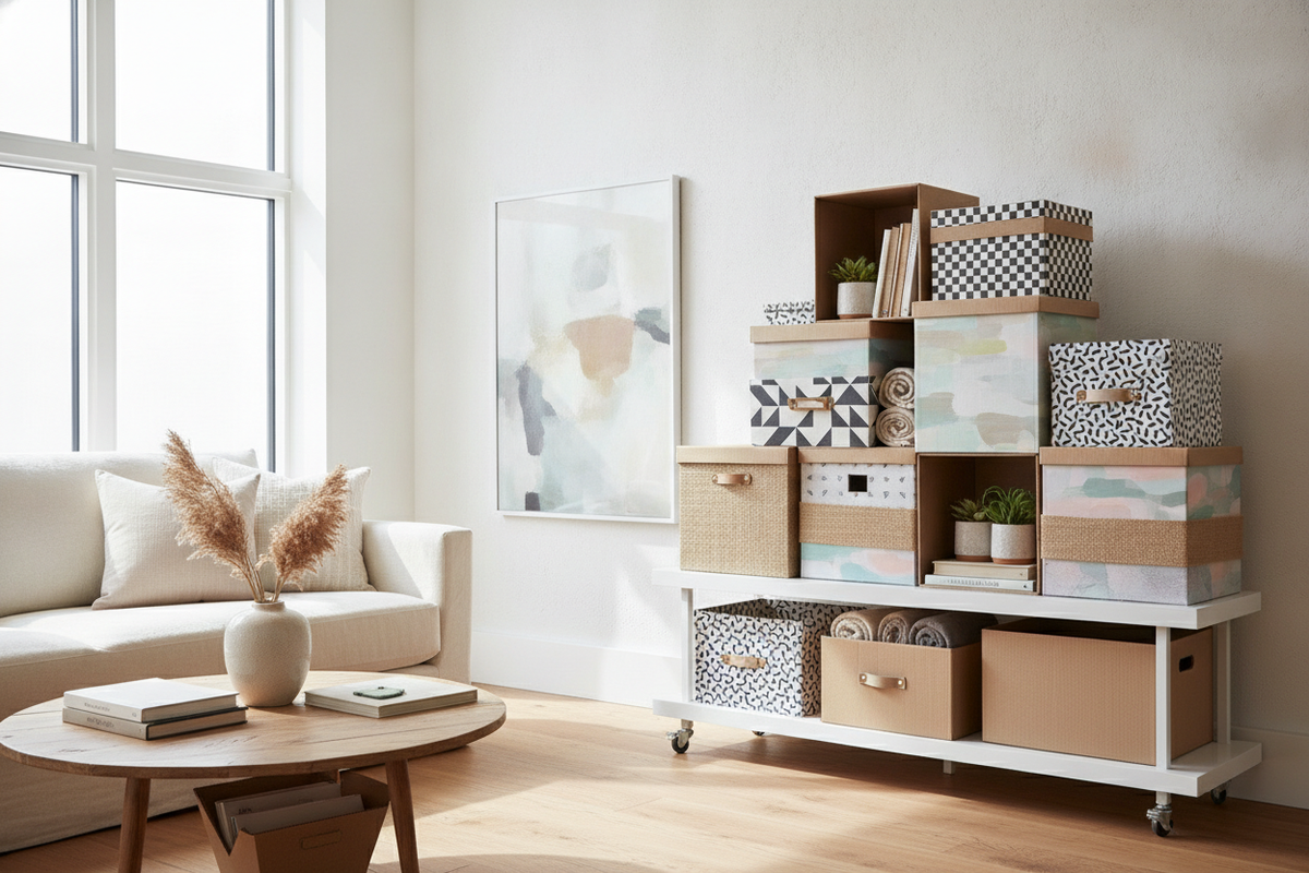 DIY Cardboard Storage Ideas: How to Turn Shipping Boxes into Stylish Organizers