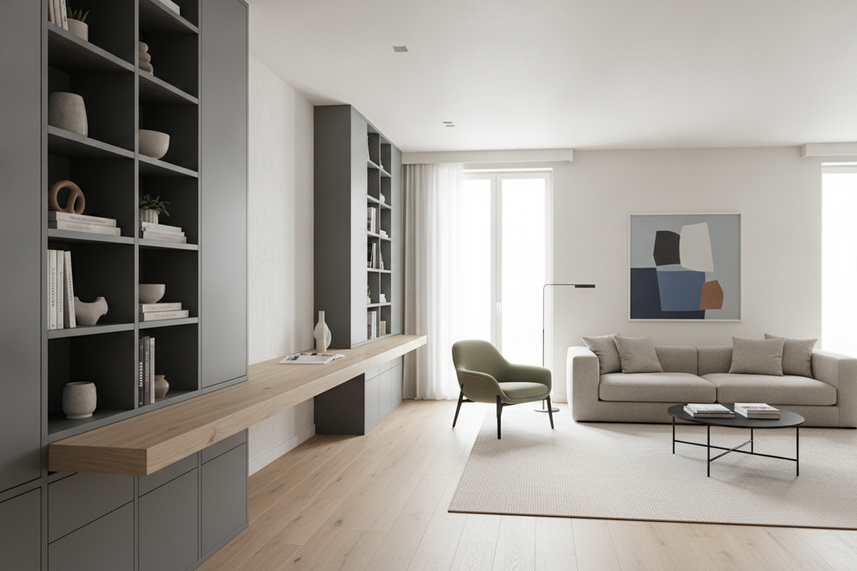 Built-In Desk Ideas: Architectural Layouts, Cabinet Storage Frameworks, and Room Integration