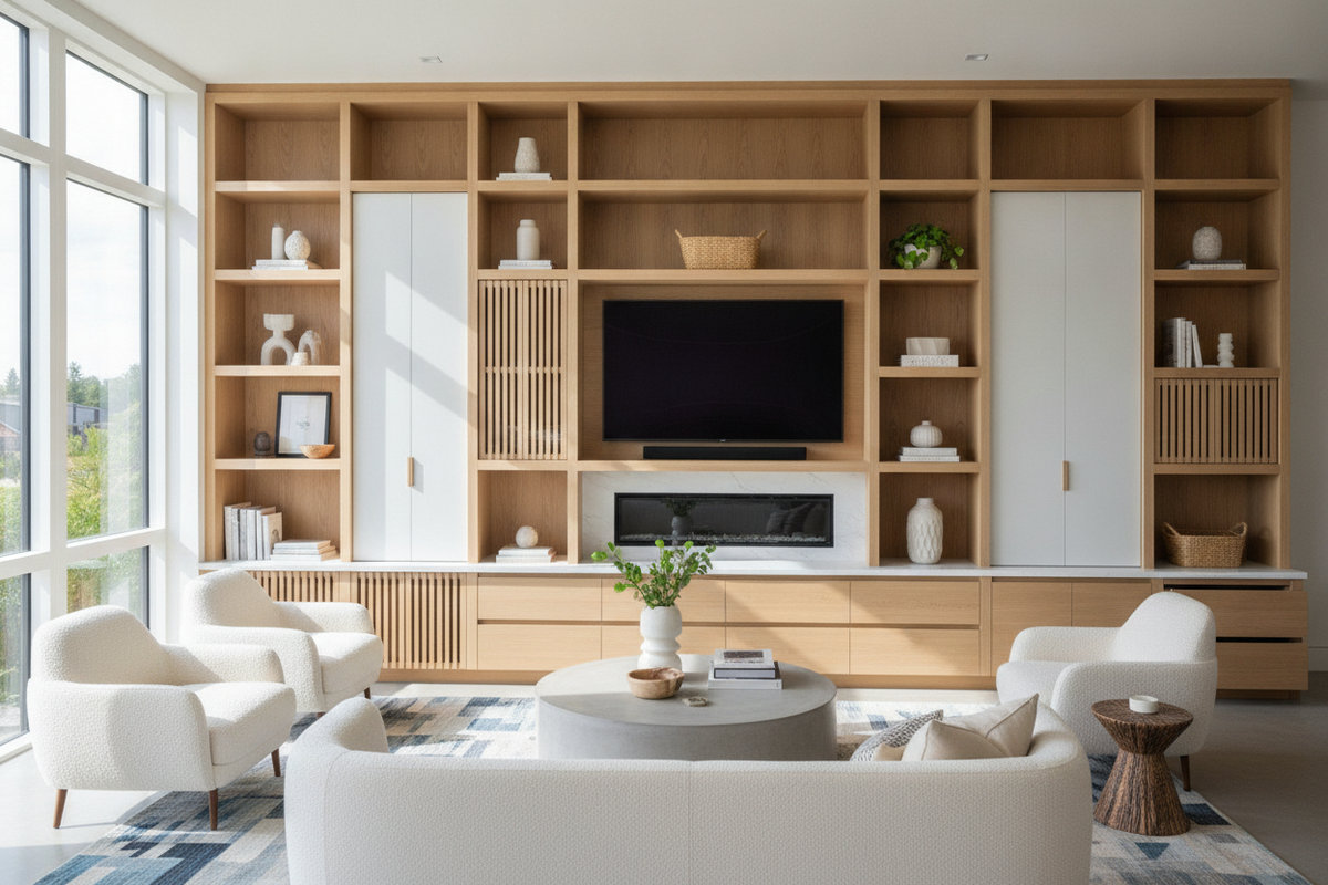Built In Cabinets and Shelves: Layout Frameworks, Depth Zoning, and Storage Integration