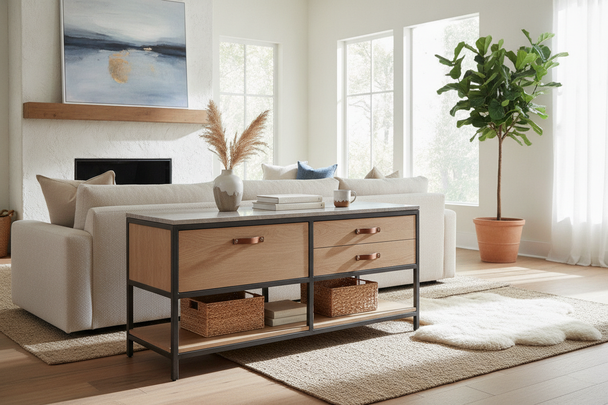 Storage Cabinet Table Guide: Spatial Fit, Hybrid Utility, and Practical Buying Trade-offs