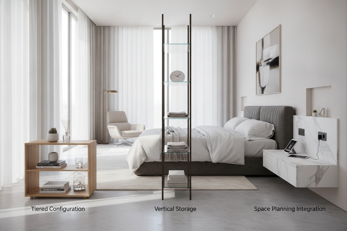 Bedside Rack Selection Guide: Tier Configurations, Vertical Storage, and Bedroom Space Planning