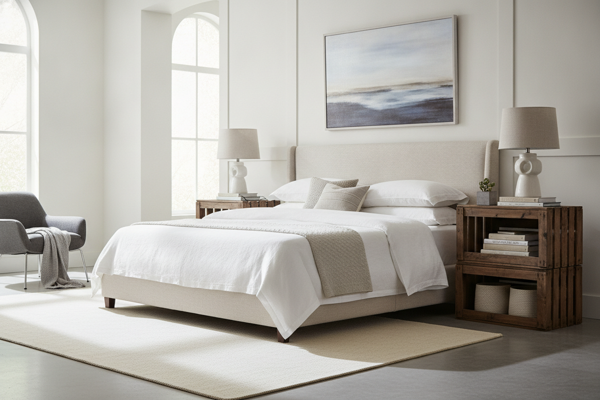 Bedside Table Crate and Barrel Style Guide: Architectural Proportions, Storage Utility, and Bedroom Selection