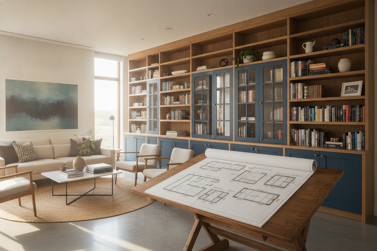 Bookcase Plans with Doors Guide: Blueprints, Door Styles, and Spatial Storage Layouts