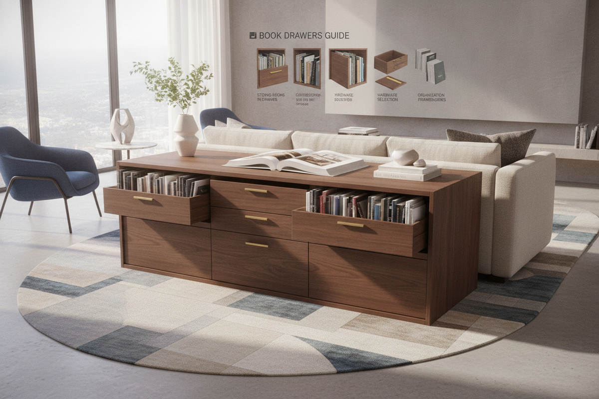Book Drawers Guide: Storing Books in Drawers, Hardware Selection, and Organization Frameworks