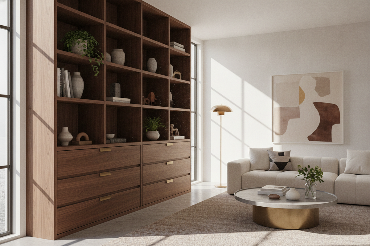 Tall Shelf with Drawers Guide: Vertical Storage Layouts, Drawer Mechanics, and Room Integration