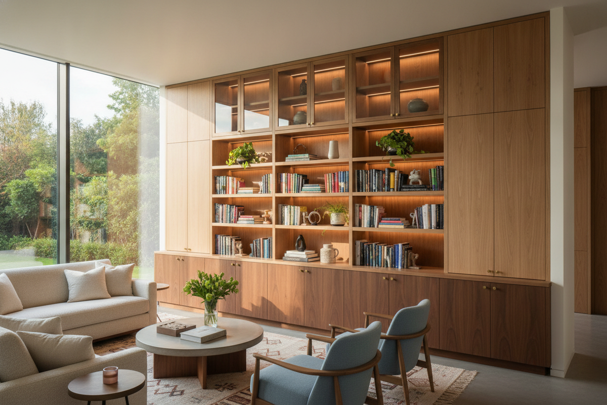 Built In Bookcase Cabinet Guide: Base Formats, Depth Proportions, and Custom Layouts