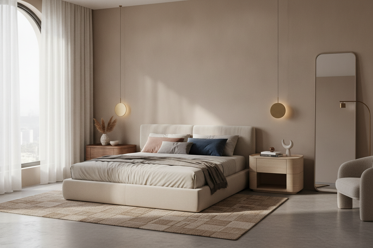 Curved Nightstands Guide: Silhouettes, Storage Options, and Bedroom Styling