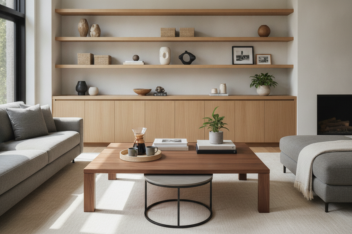 Coffee and Table Set Guide: Layout Proportions, Multi-Piece Coordination, and Living Room Storage Frameworks