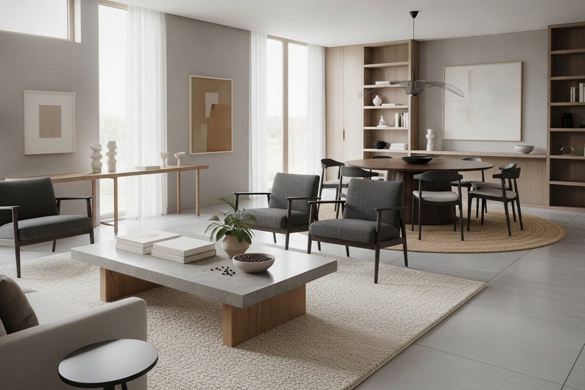 Coffee Table and Dining Table Set Guide: Open-Concept Coordination, Finish Pairings, and Spatial Layout Frameworks