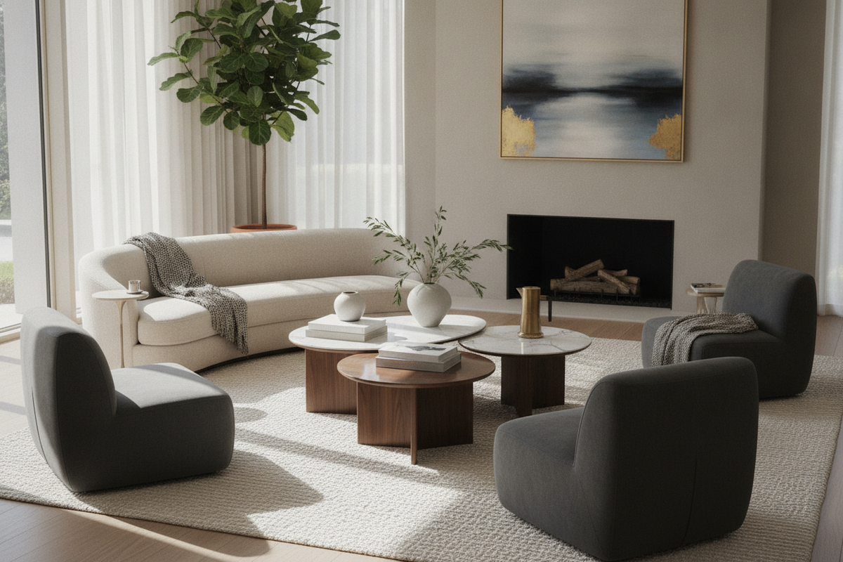 Coffee Table and Chairs Guide: Nesting Configurations, Living Room Layouts, and Multipurpose Seating Frameworks