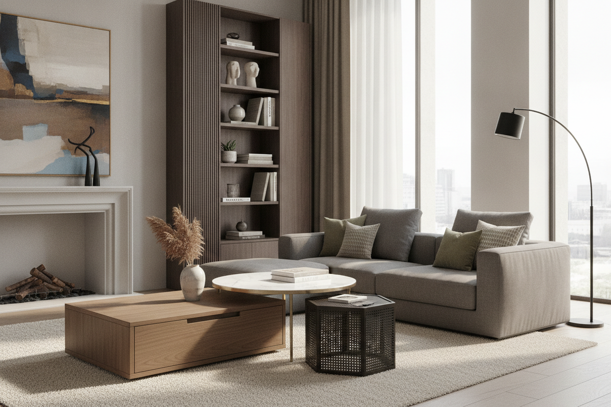 Coffee End Tables Sets Guide: Multi-Piece Layouts, Storage Utility, and Material Durability Frameworks