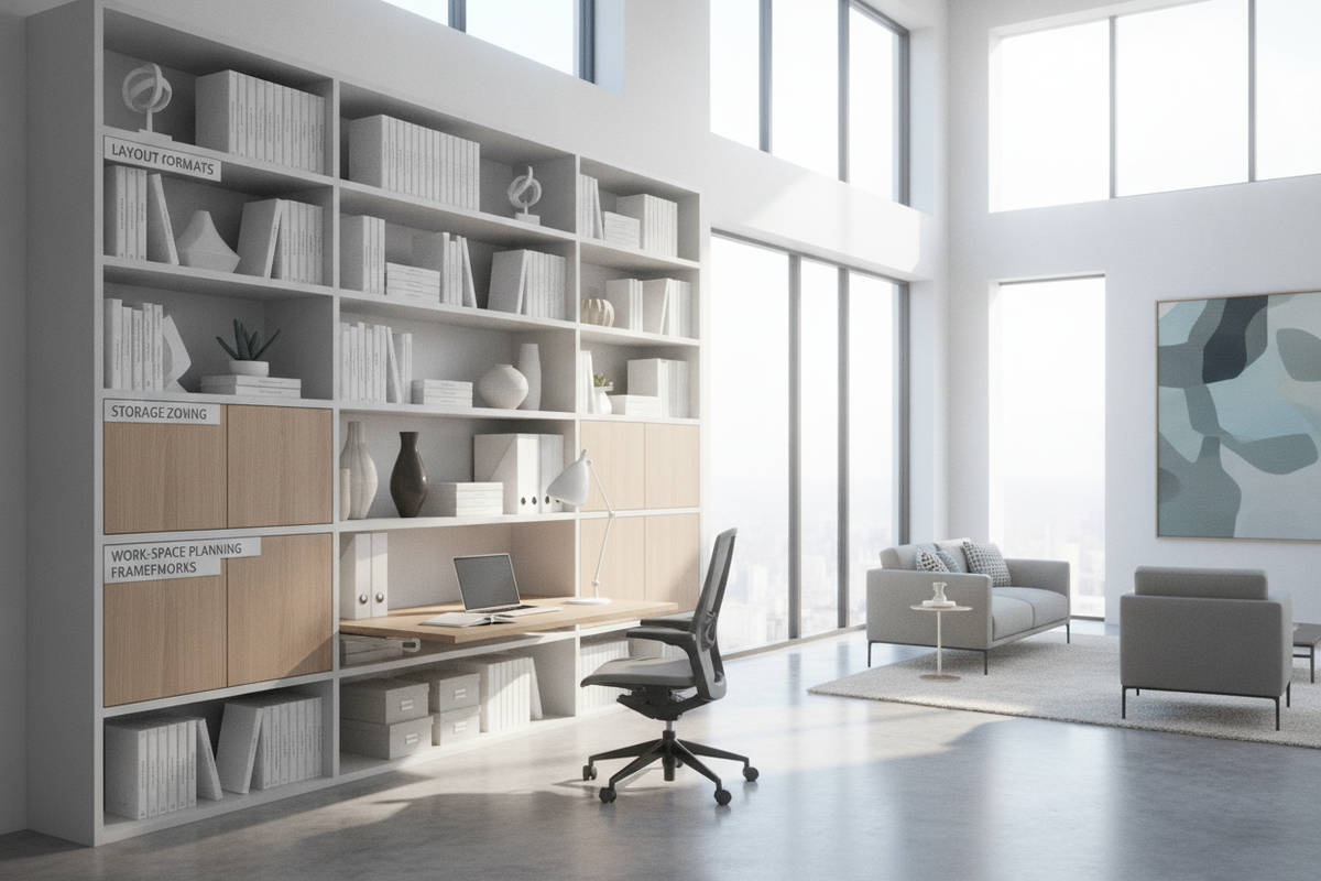 Office Bookshelves Selection Guide: Layout Formats, Storage Zoning, and Workspace Planning Frameworks