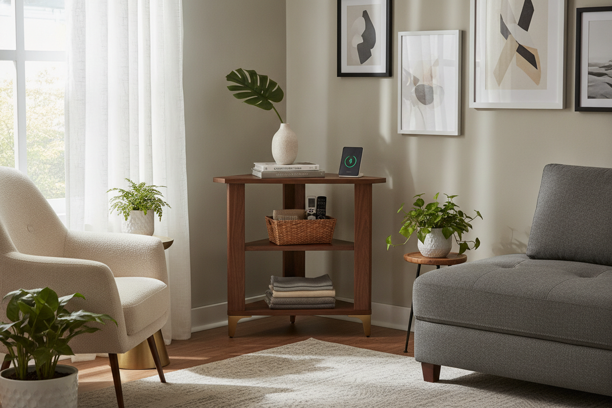 Amazon Corner Table Buying Guide: Spatial Fit, Multi-Tier Storage, and Compact Layout Frameworks