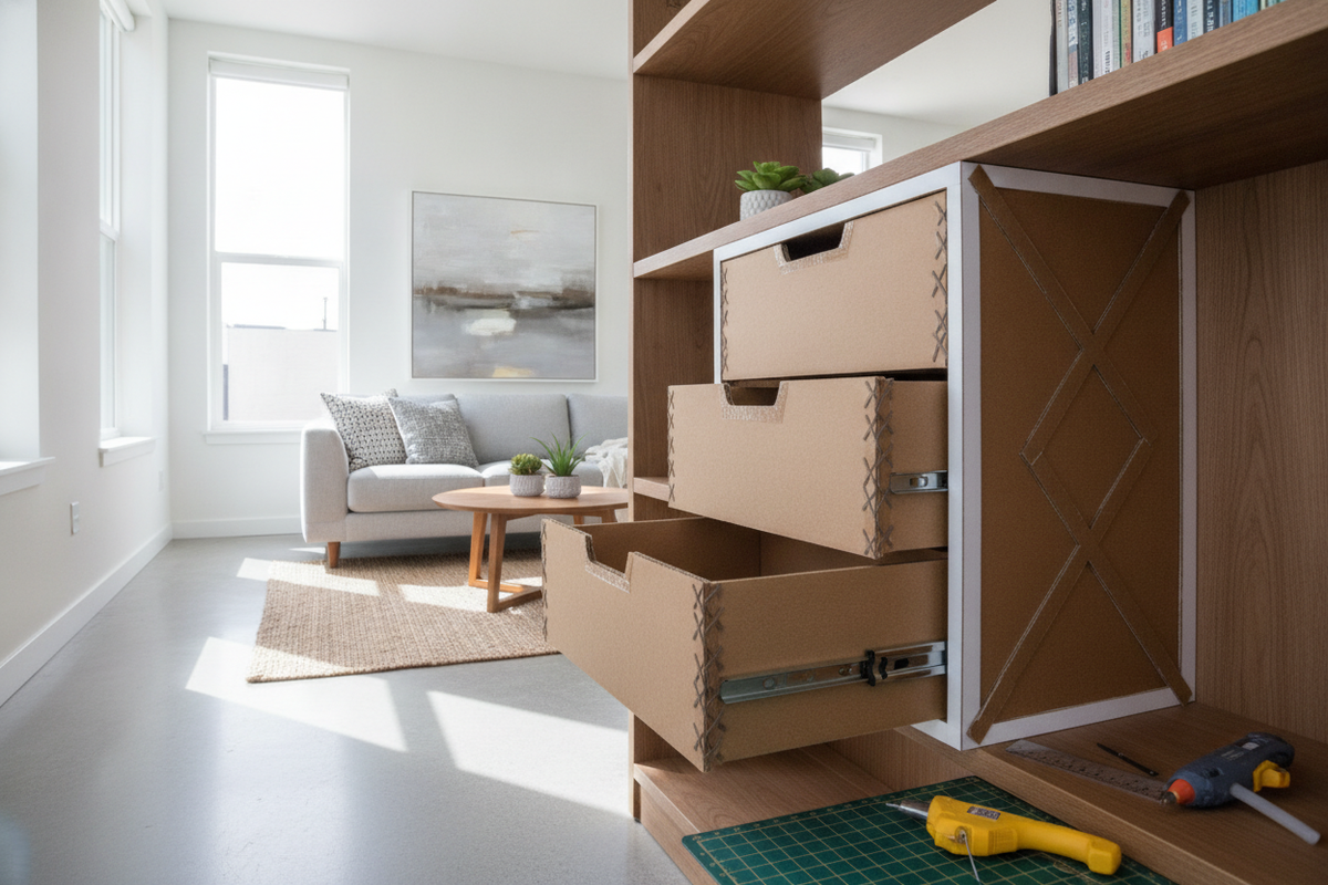 DIY Cardboard Drawer Guide: 4-Step Structural Build, Reinforcement, and Finishing Frameworks