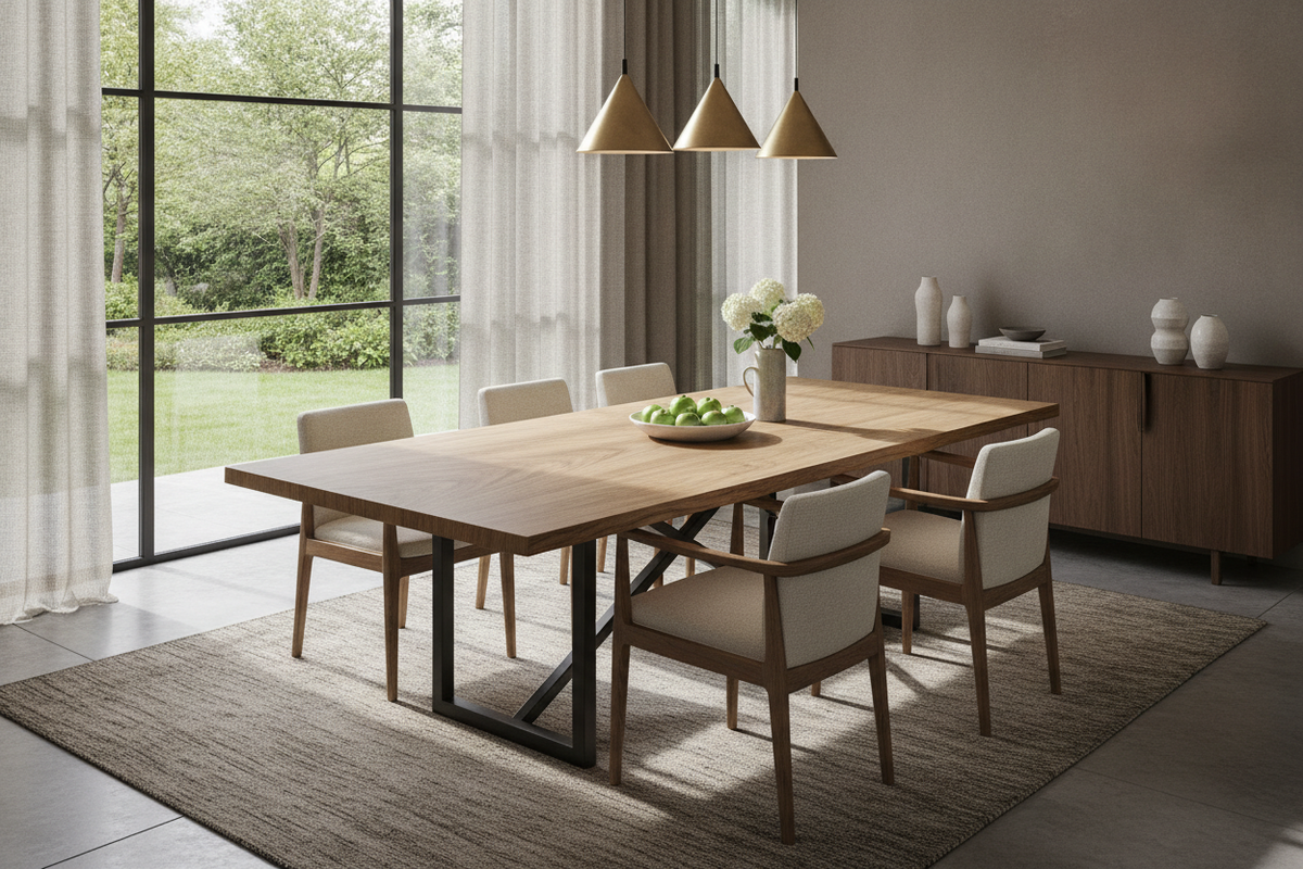 Dining Table in Wood Guide: Timber Selection, Table Base Architectures, and Spatial Planning Frameworks