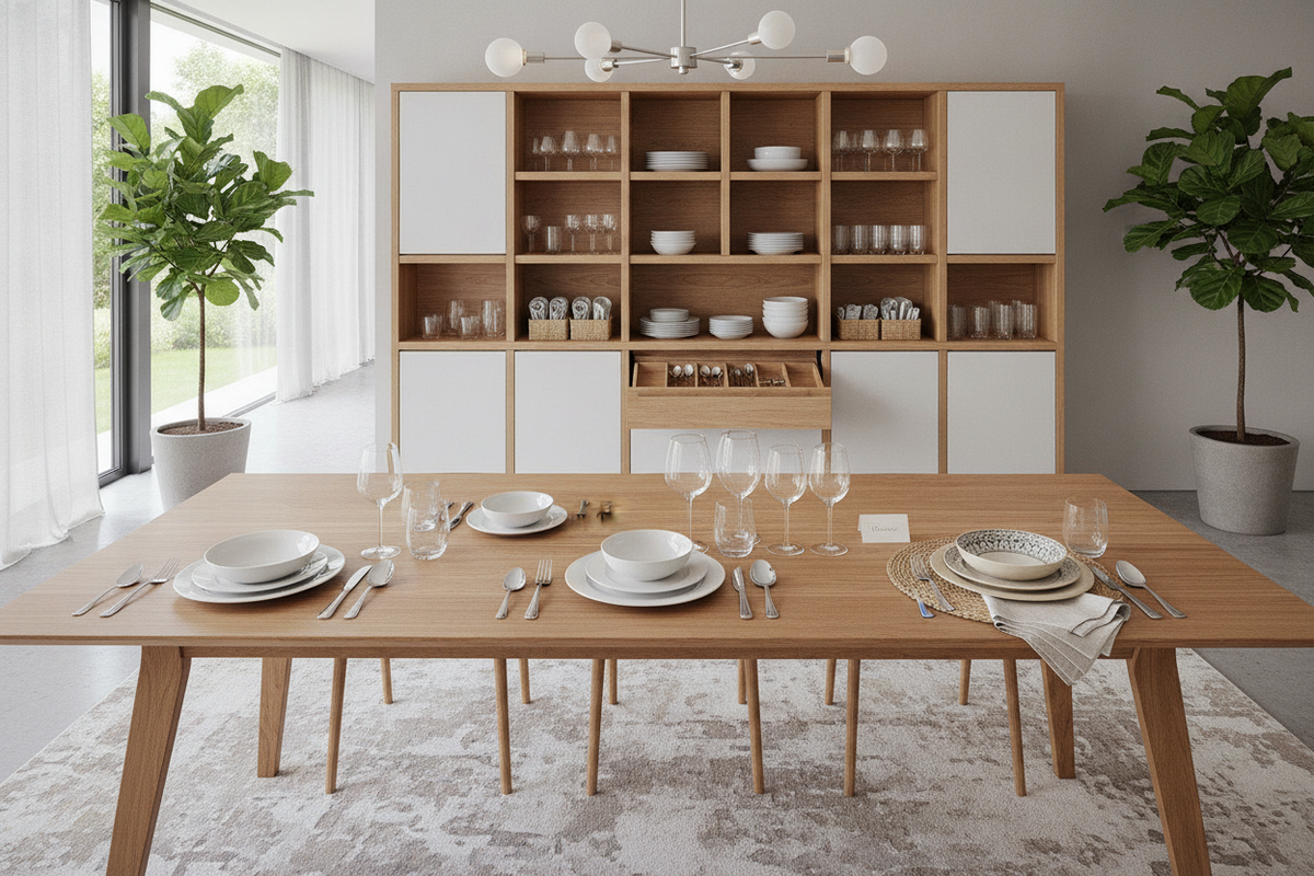 Dining Room Place Setting Guide: Table Layouts, Layering Frameworks, and Storage Organization