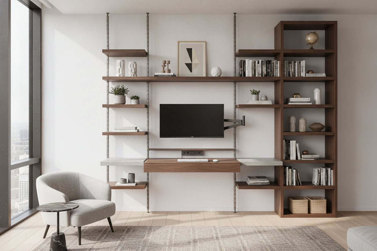Wall Shelves and Desk Guide: Vertical Workstation Form Factors, Anchoring Strategies, and Layout Planning