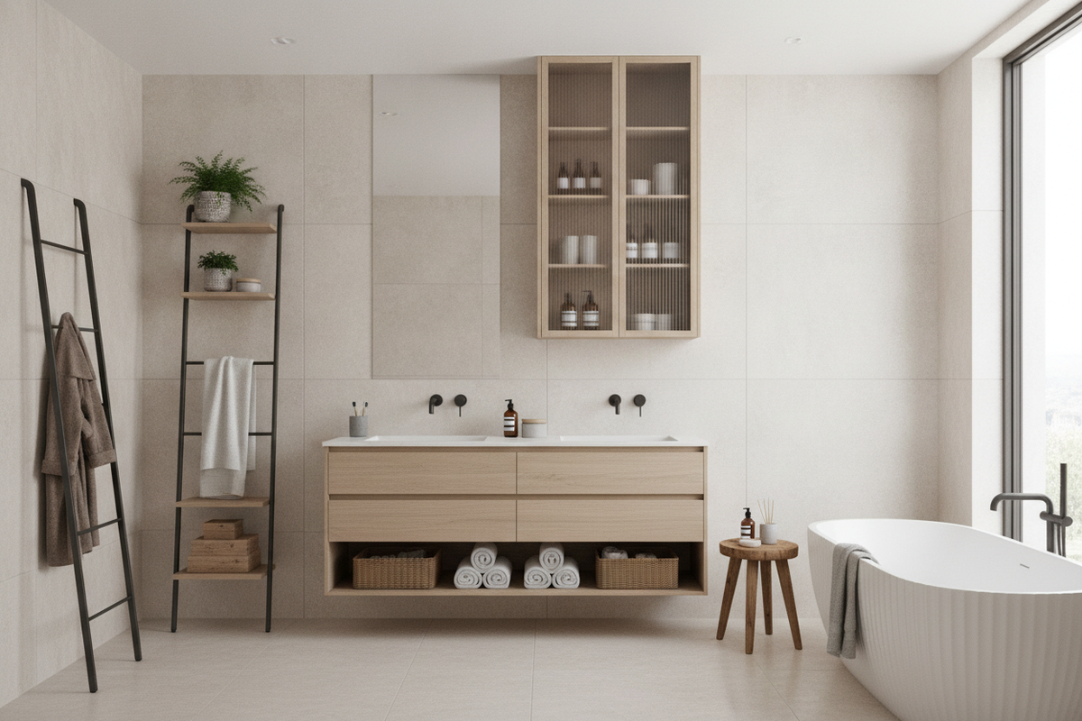 Bathroom Storage Design: Spatial Layouts, Vertical Strategies, and Organization Frameworks