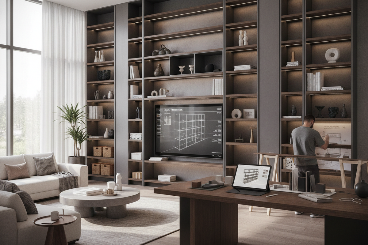 How to Design a Shelf: Layout Frameworks, Digital Planning Tools, and Custom Shelving Systems