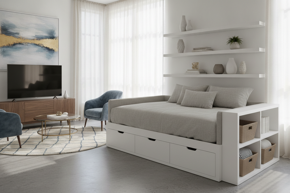 Full Size Daybeds With Storage: Layout Planning, Storage Types, and Material Selection Guide