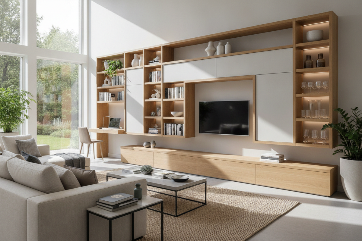 Furniture Wall Systems Guide: Modular Configurations, Storage Zoning, and Spatial Planning