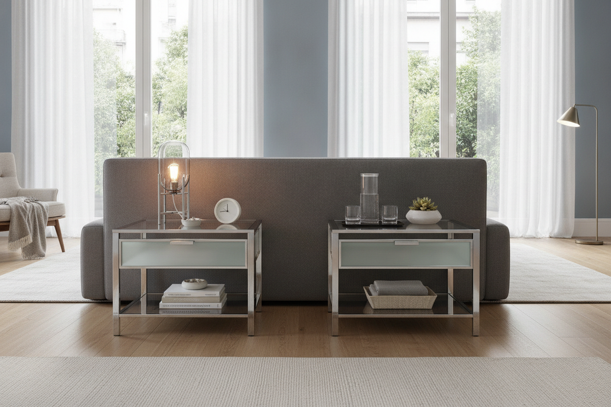 Glass Bedside Tables: Design Styles, Storage Functionality, and Placement Guide