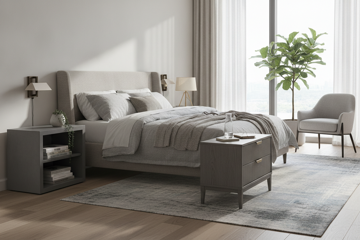 Finding the Right Gray Nightstand: Finishes, Storage Features, and Room Layouts