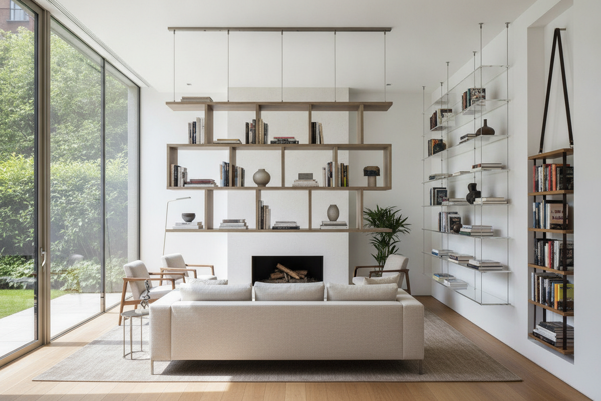 Hanging Bookcase Ideas: Design Types, Wall Planning, and Vertical Styling Frameworks