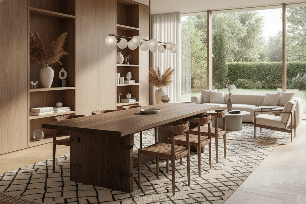 High End Solid Wood Dining Table Guide: Lumber Types, Structural Joinery, and Seating Layouts