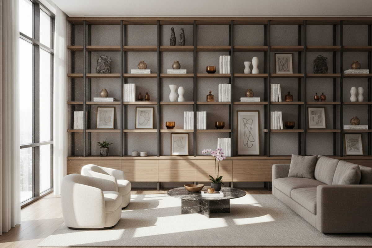 Modern Shelves Decor: Spatial Frameworks, Material Pairings, and Curated Styling Layouts